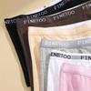 FINETOO Трусы-боксеры из чистого хлопка для женщин, однотонное бесследное нижнее белье, мягкие и удобные трусы