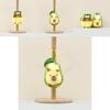 Cute Avocado Capybara Plush Toy Charming Pineapple Bag Charm Keychain 12cm Soft