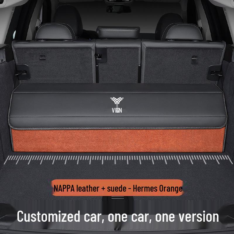 Двухцветный кожаный органайзер-бокс для хранения в багажник автомобиля Nezha для моделей N01, V, U