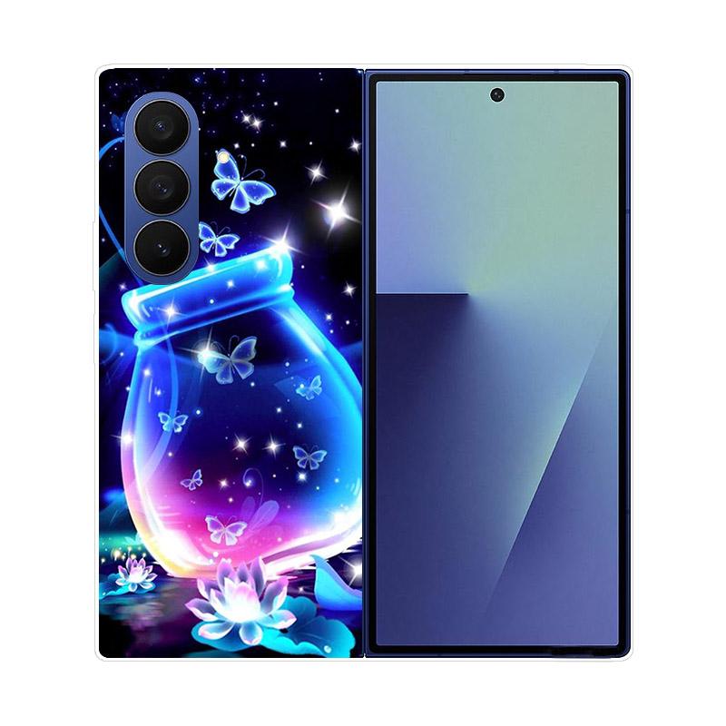 Для Samsung Galaxy Z Fold 7 6 5 4 3 2 Чехол Прозрачная Защитная Задняя Крышка Жесткий ПК Корпус Для Samsung Z Fold7 Fold6 Fold5 Чехол