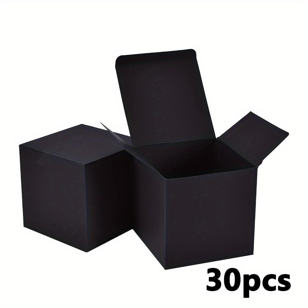 30 шт. черных подарочных коробок с крышками, мини-подарочные упаковочные коробки, идеально подходящие для хранения ювелирных изделий, мыла, ювелирных изделий, дней рождения, вечеринок, Дня святого Валентина с лентой