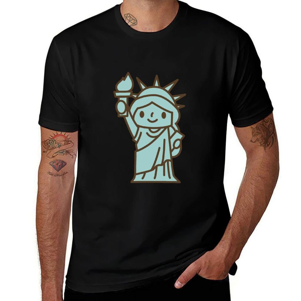 Statue Of Liberty Tshirt Big Size Crew Neck Tshirt