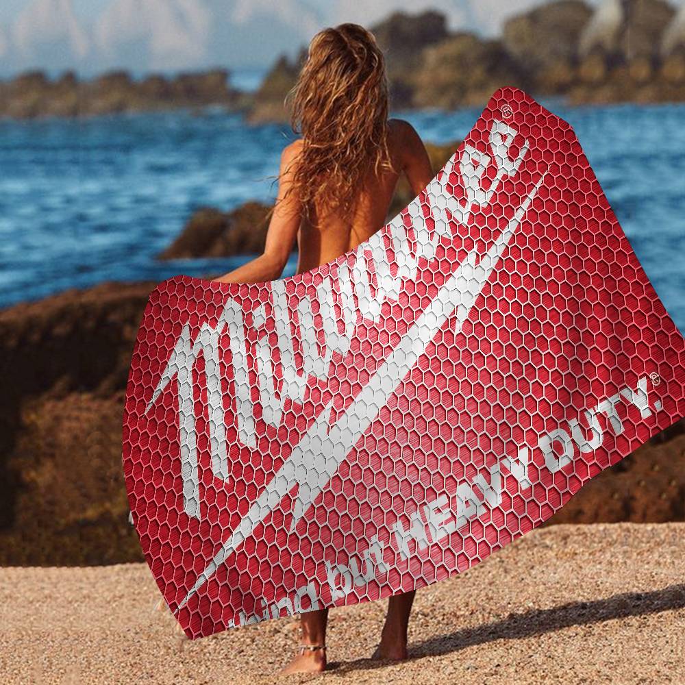 LOGO M-Milwaukees Модное Микрофибровое Одеяло Быстросохнущие Пляжные Полотенца Большого Размера С Принтом Супервпитывающее Полотенце-Одеяло для Бассейна