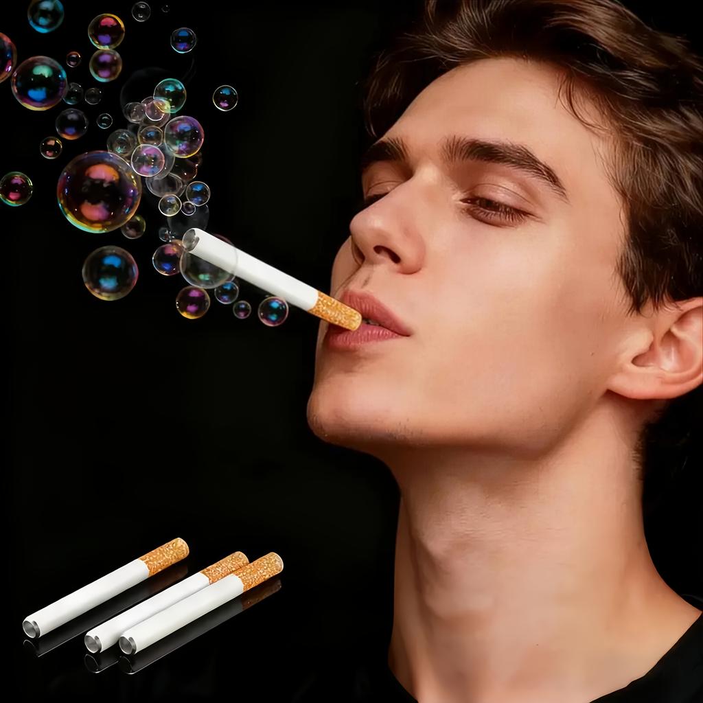 2 шт. Мини Палочка для мыльных пузырей Ручная Трубка для пузырей Реквизит Розыгрыш Креативная Сигарета-палочка для мыльных пузырей Инструмент для создания атмосферы вечеринки