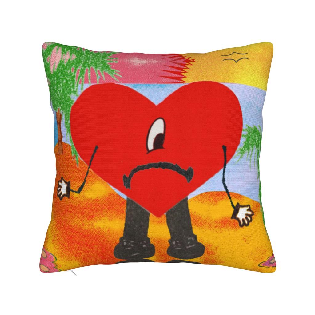 The Only Thing More Powerful Than Hate Is Love Square Pillow Cases Bad Bunny Cushion Covers Throw Pillow Case Cover for Bed