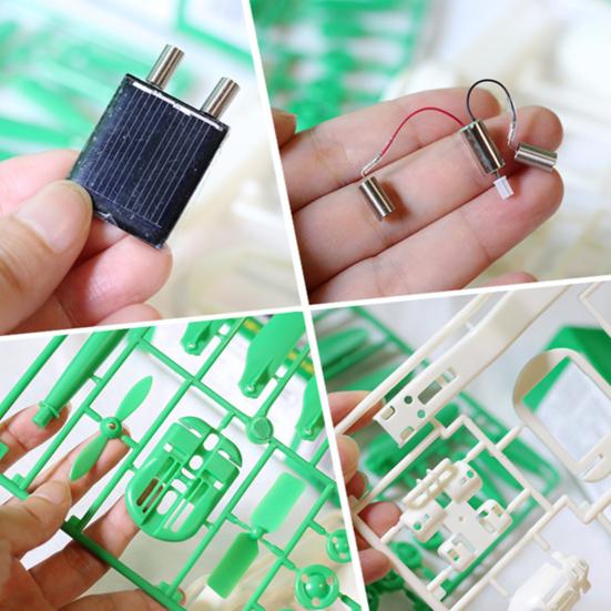 1 6-in-1 Robot Solar Robot Toy Set Dog Steamboat Windmill Car