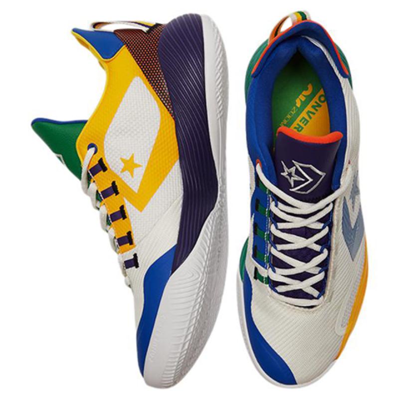 Converse All Star BB Shift Круглый носок Ткань Синтетическая кожа ТПУ Амортизация Низкие Баскетбольные кроссовки Унисекс Белый Серый Коричневый