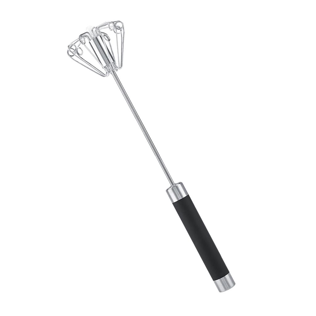 Stainless Steel Anti Rust Durable Rotatable Manual Whisk Egg Beater