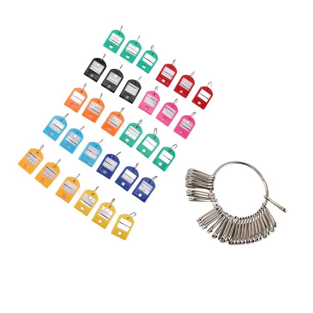 30pcs Plastic Material Keychain Portable Key Tags Multi Keys Holder Key Labels Houses