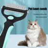 Pet Deshedding Brush Double-Sided Undercoat Rake for Dogs Cats Extra Wide Pet Shedding And Dematting Comb for Grooming