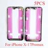 5 шт. Средняя рамка корпуса с клейкой лентой для iPhone X XS 11 12 Mini 13 Pro Max 14 Plus 15 16 17 Air LCD Восстановление Ремонт телефона
