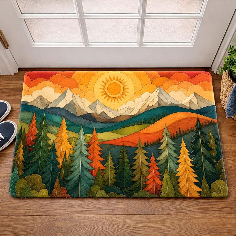 Modern Abstract Stone Pattern Doormat Artistic Floor Mat Living Room Bedroom Hallway Decoration Gift for Design Lovers