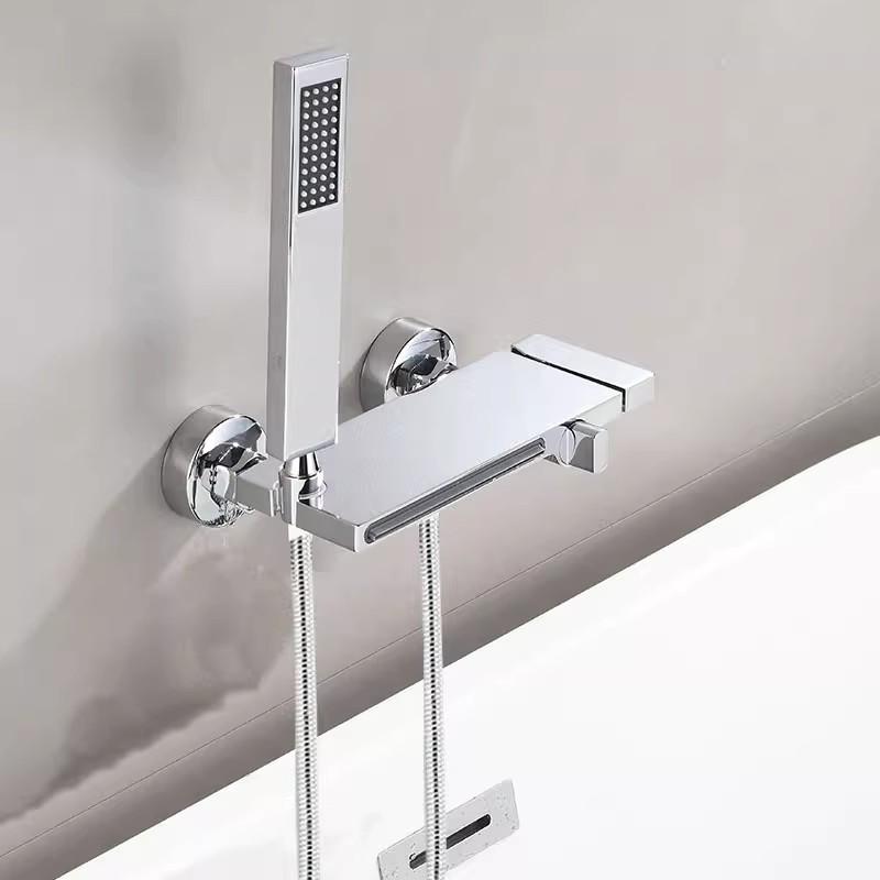 Серый комплект для душа для ванной, горячая и холодная вода, черный смеситель для душа для ванной комнаты, хромированный комплект для душа со скользящей штангой из латуни