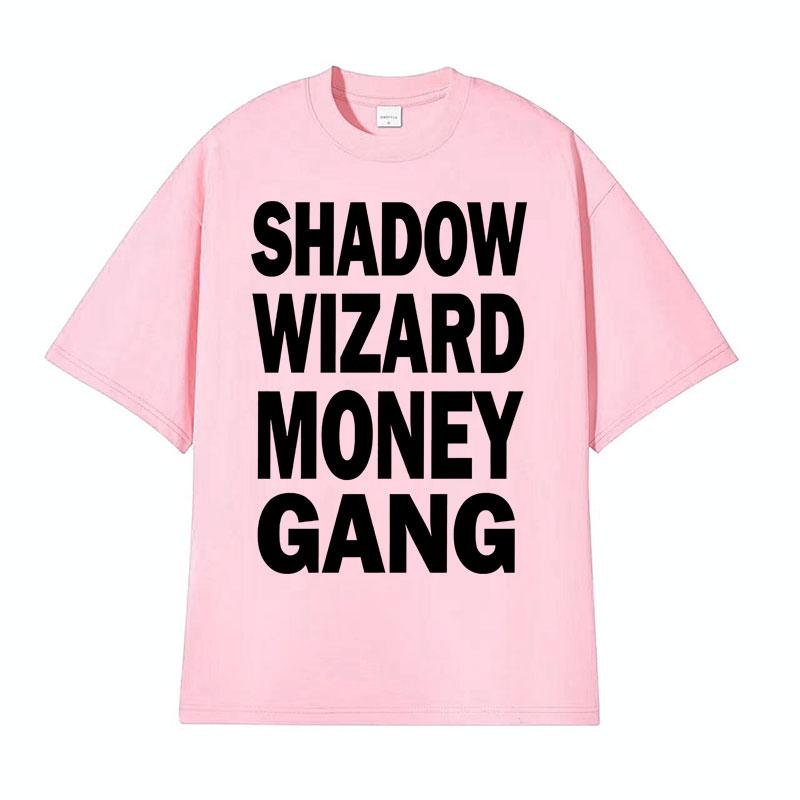 Joeyy Shadow Wizard Money Gang Letters Print T Shirts Funny Y2K Meme T Shirt Men Womens Fashion Casual 100 Cotton Tshirt Tops