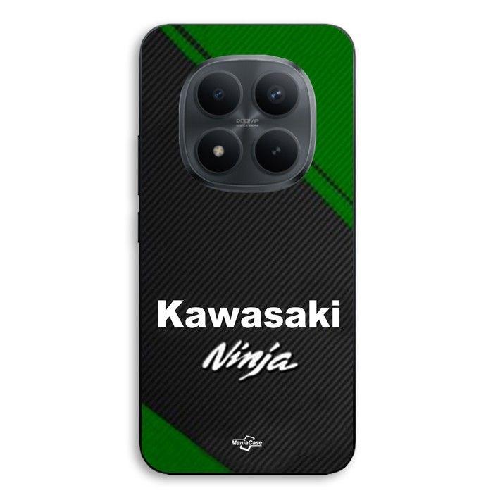 Coque - MANIACASE - Xiaomi Redmi Note 15 Pro 5G - Noir - Silicone TPU - Logo Kawasaki Ninja