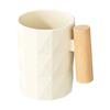 Simple Wooden Handle Bathroom Mouthwash Cup Nordic Style Reusable Toothbrush Holder Plastic Gift Toothpaste Storage Cup Toilet