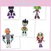 Adorable 10-inch Teen Titans Go Plush Toy Collection Featuring Robin Raven Cyborg