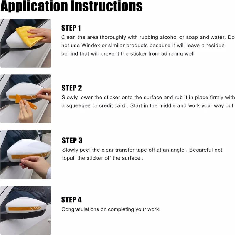 2 штуки декоративных аксессуаров для экстерьера автомобиля, наклейки на зеркала заднего вида, декоративные наклейки на кузов автомобиля, виниловые наклейки