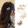 4Pcs Gradient Leopard Butterfly Hair Clips Set Cute Princess Duckbill Side Clips for Girls Fairy Hair Headwear Accessories
