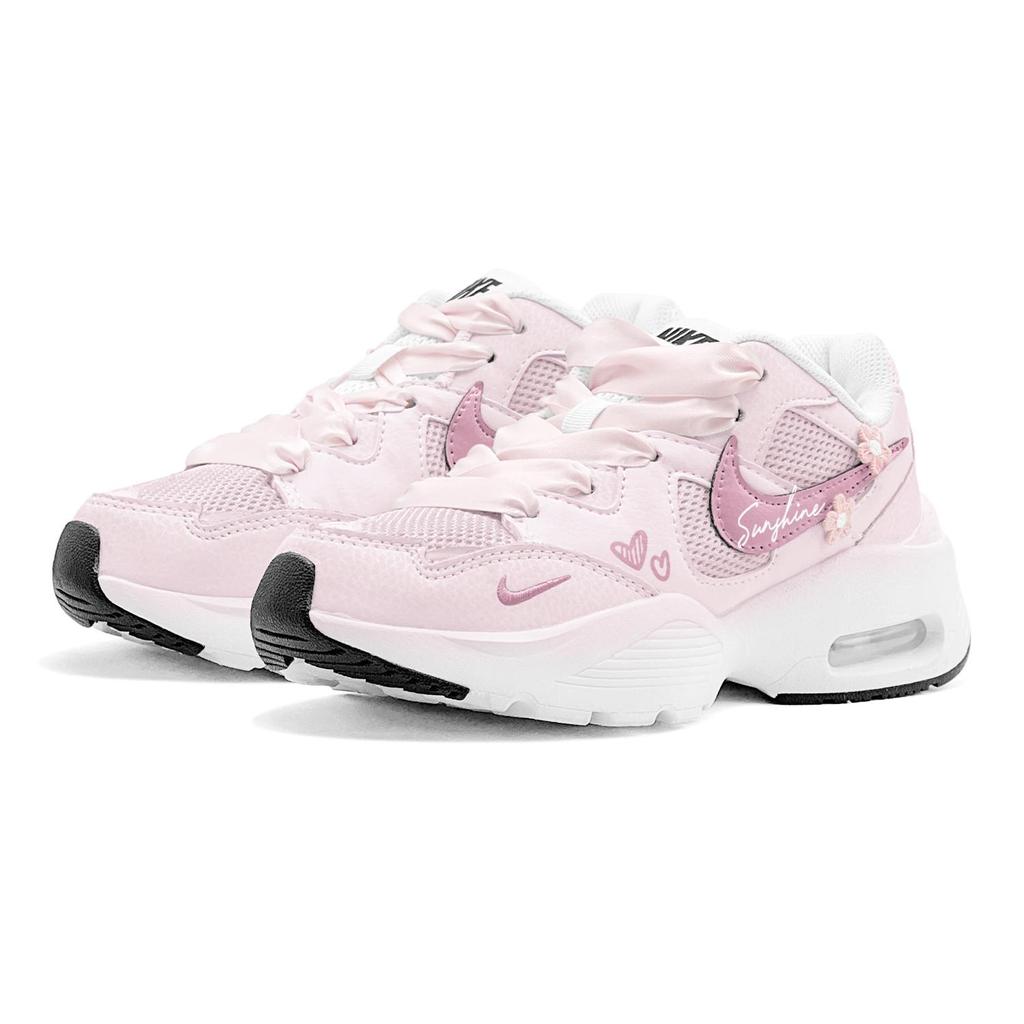 Nike Air Max Fusion Амортизация Устойчивость к истиранию Дышащие Нескользящие Низкие Беговые кроссовки Женские Розовые CJ1671-100(TeamS2-S-BOX)