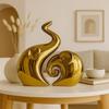 Beautiful Golden Elephant Couple for Home Decor (Pack of 2, Golden)