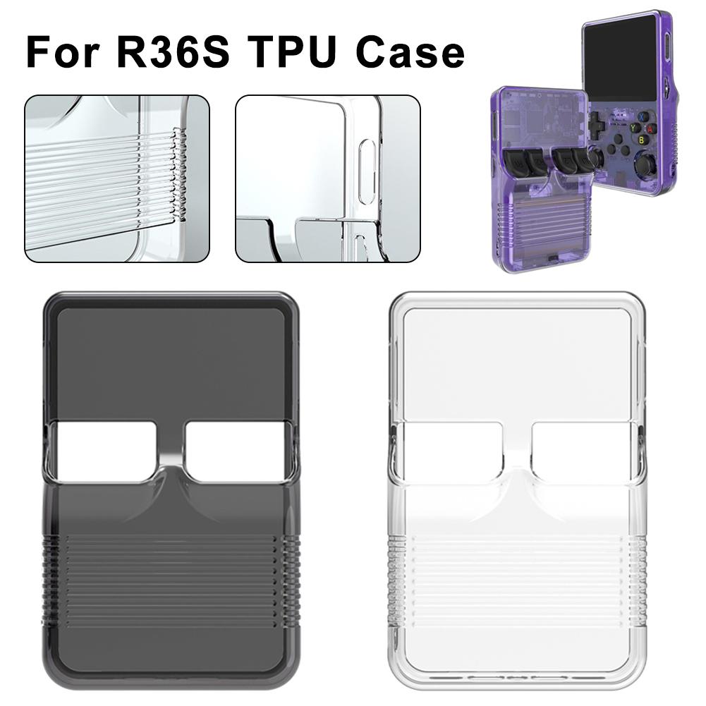 Transparent TPU Case For R36S Handheld Game Console Box Cover Storage Protective Anti-fall Anti N3N5