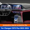 Для CHANGAN CS75 PLUS 4-панельная приборная панель Навигация Автомобильный интерьер Защитная пленка TPU Анти-царапина