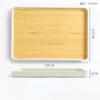 Imitation Bamboo Grain Tray Home Tea Tray Coffee Dessert Plate Fall-resistant Diamine Flat Plate Japanese Simple Dinner Plate