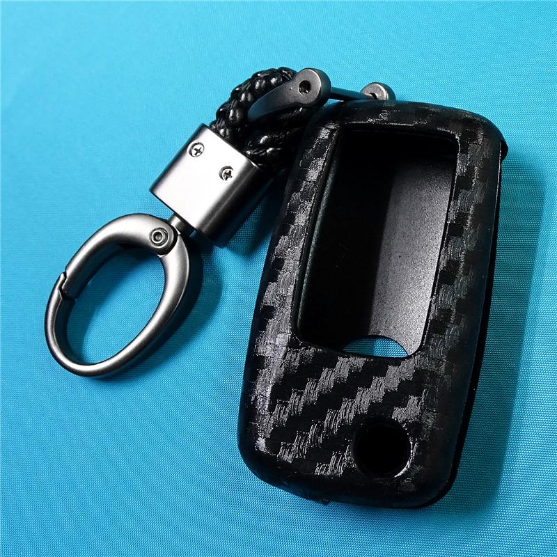 Автомобильный Стайлинг, чехлы для авто ключей для Volkswagen Polo Tiguan VW Passat для Skoda, автомобильный Стайлинг, аксессуары из углеродного волокна