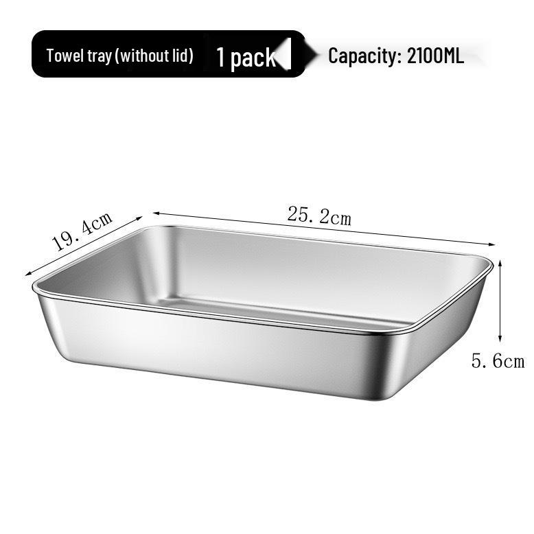 Квадратная пластина из нержавеющей стали: Многофункциональное полотенце, Контейнер для приготовления и сохранения свежести продуктов