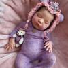 Мягкая силиконовая кукла Reborn для сна, 50 см, 20 дюймов, 3D мраморная текстура, видимые вены, для девочек, тканевое тело, детское искусство