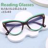 Fashionable And Versatile Cat-Eye Reading Glasses Hd Eye Protection Ultra Light Durable Anti-Blue Light Clear Lens Eyeglasses