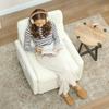 Convertible Armchair, 1-Seater, Armchair-Bed, Hidden Storage, 72 x 85.5 x 91 cm, Cream