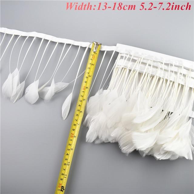1 метр, белые, черные перья фазана для одежды, отделка перьями, лента для рукоделия, пушистая бахрома из индейки, страуса, гуся, марабу, шитье