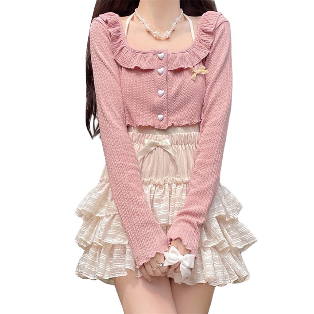 Женская летняя юбка-шорты, повседневная однотонная эластичная мини-юбка с оборками для пляжного отдыха, клуба, уличной одежды