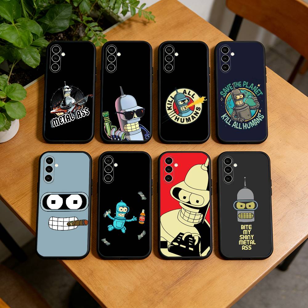 F-Futurama AnimE-e B-Bender Чехол для телефона Samsung Galaxy A73,A72,A71,A70,A53,A52,A51, Мягкий силиконовый Черный чехол