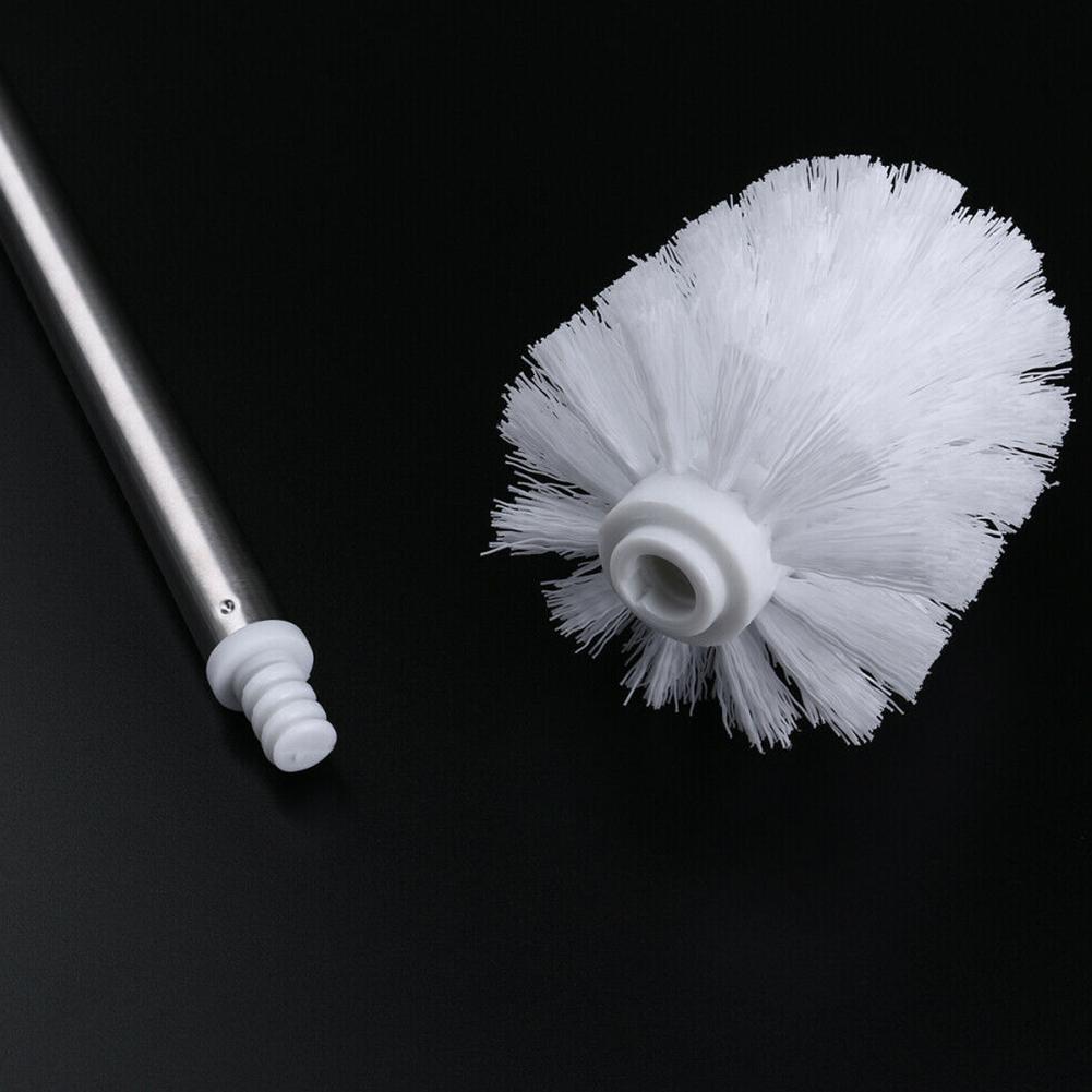 Stainless Steel Toilet Brush Head and Handle Replacement Bathroom Cleaning Tool
