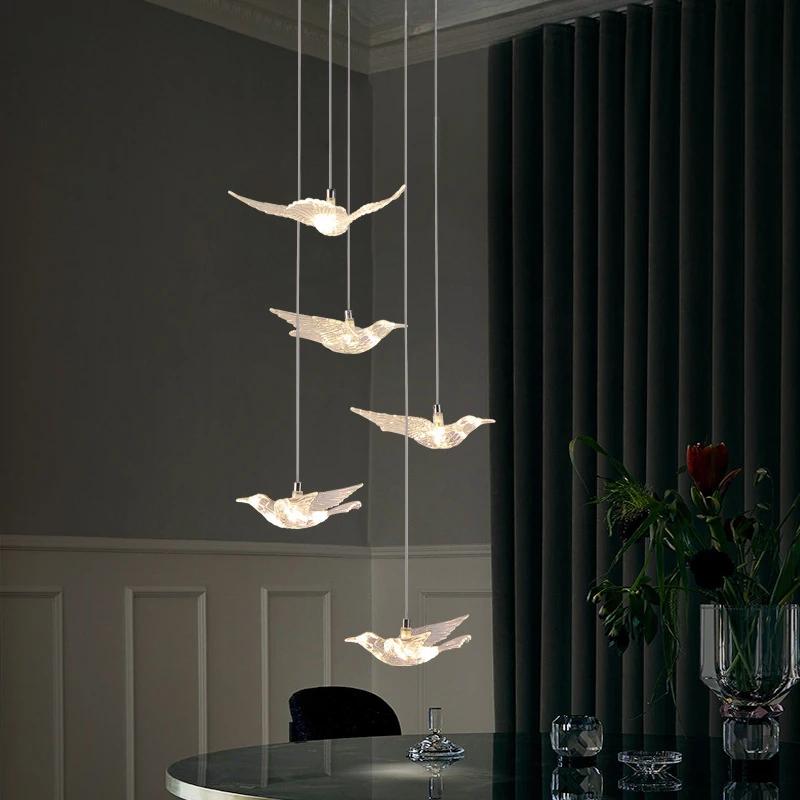 Подвесной светильник Led Bird, украшение для дома, освещение, подвесной светильник, дизайн, лофт, гостиная, выставочный зал, квартира, потолок, вилла, люстра