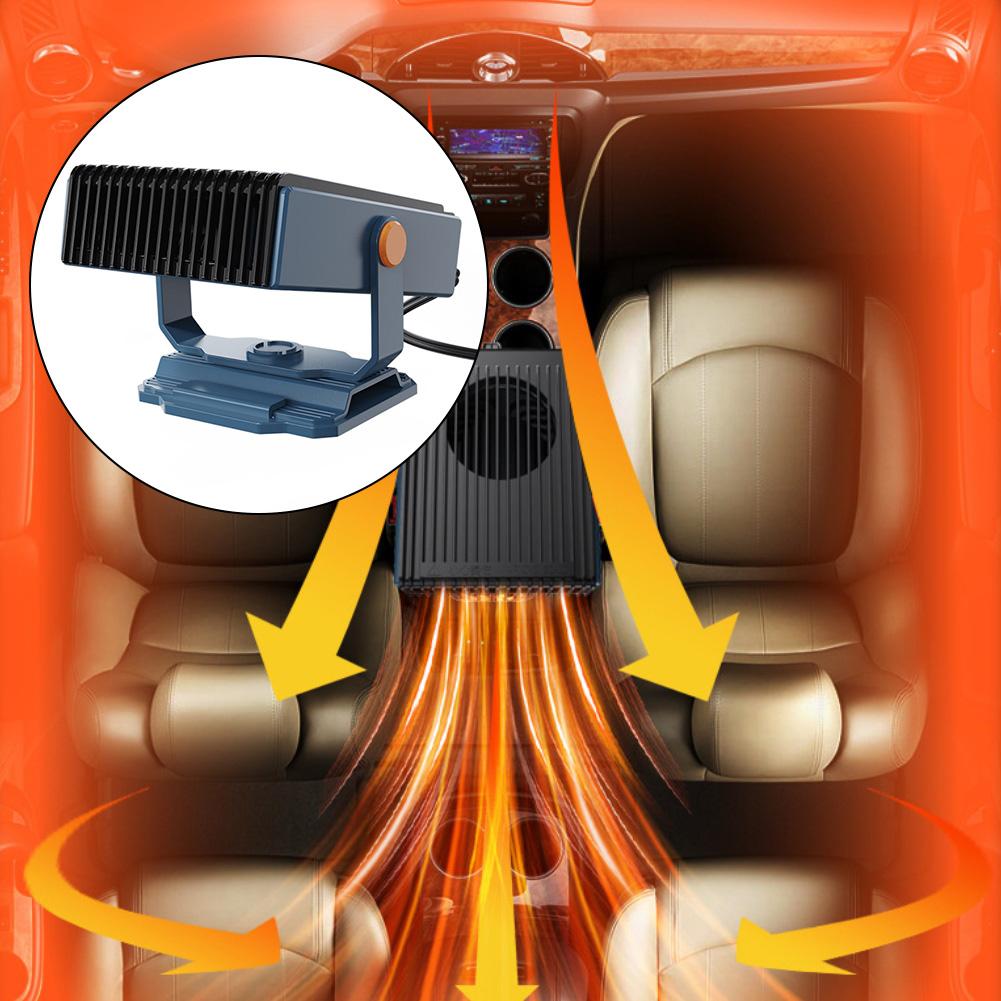Портативный автомобильный обогреватель 12В 150Вт Устройство для обогрева, охлаждения, размораживания и удаления запотевания С вращающейся на 360° подставкой Для всех 12-вольтовых автомобилей