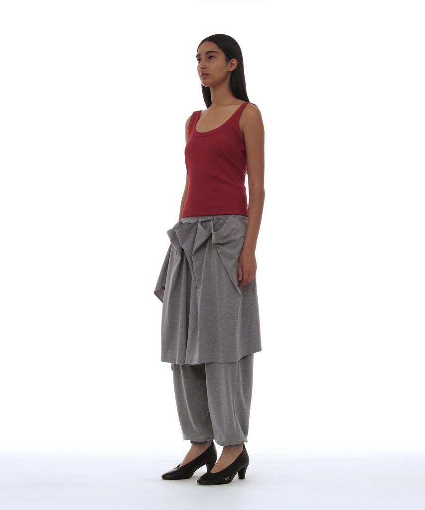PARTIMENTO WOMEN Pwc Curtain Skirt Layered Harem Pants_Melange