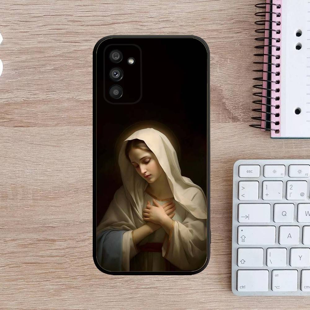 Virgin Maria Mary Phone Case For Samsung Galaxy A13,A21s,A22,A31,A32,A52,A53,A71,A80,A91 Soft Black Cover