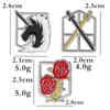 4pcs/set Anime Attack on Titan Wings of Freedom Brooch Legions Badge Prop