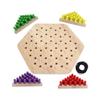 Wooden Geometric Triangle Chess Board – Parent-Child Interactive Educational Game for Kids