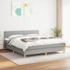 3140553 vidaXL Divan Bed with Mattress Light Grey 180x200cm Fabric