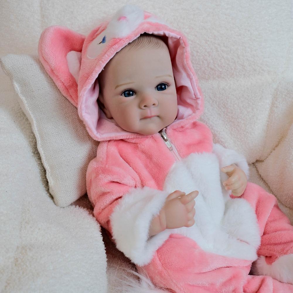 Original Brand 48cm Reborn Dolls Bettie Full Silicone Body Newborn Dolls with Exquisite 3D Painting Visible Venous Blood Simulation Doll Kid Xmas Gift
