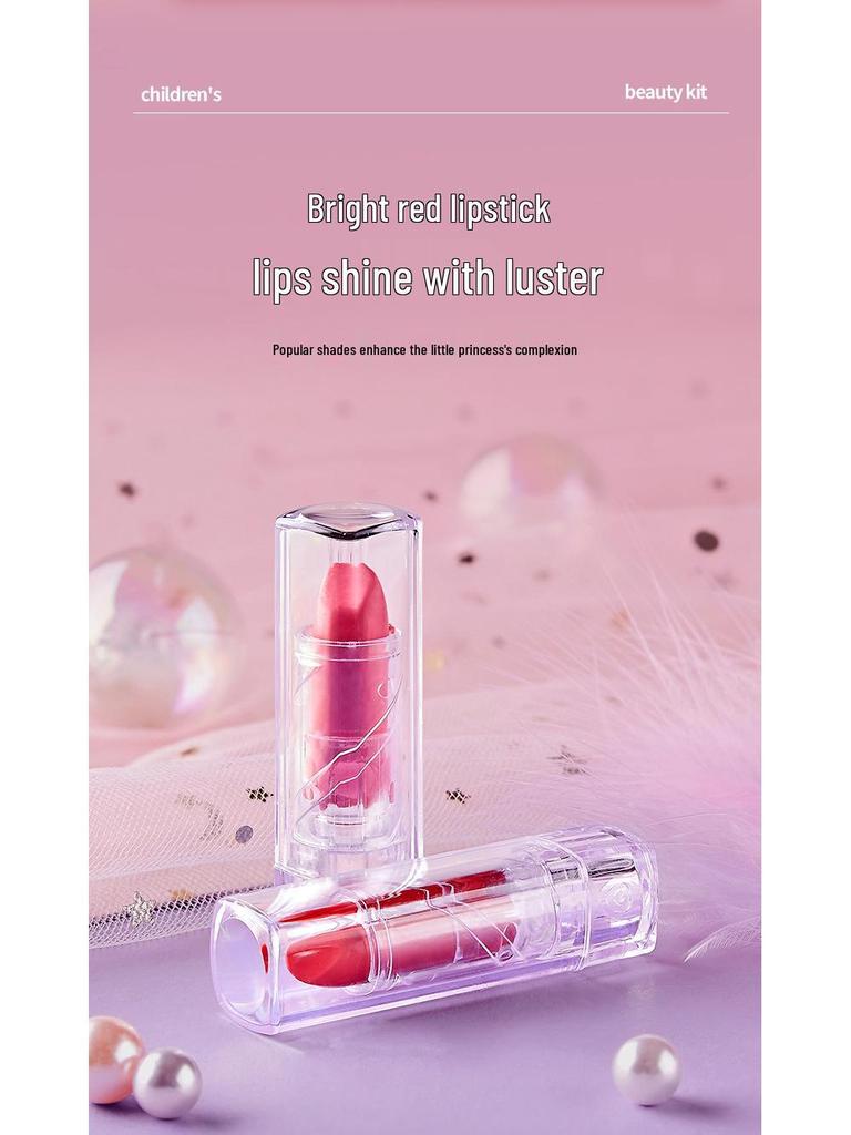 Doll-Inclusive Children's Makeup Set: Princess Cosmetics Box with Nail Polish