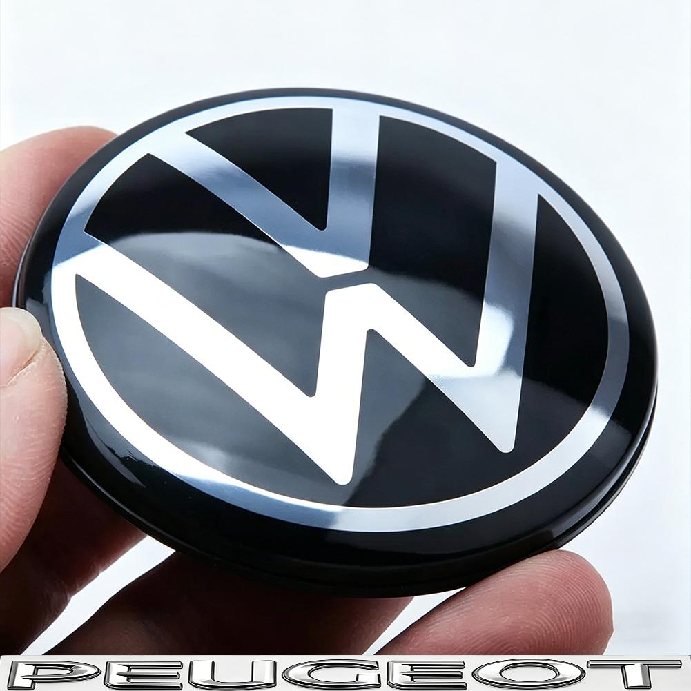 Valve Stems Caps 4pcs 56/65mm Volkswagen Car Wheel Center Cover Hub Cap For VW Golf Tiguan T-Roc Polo Passat ID.4 T-Cross ID.3 T