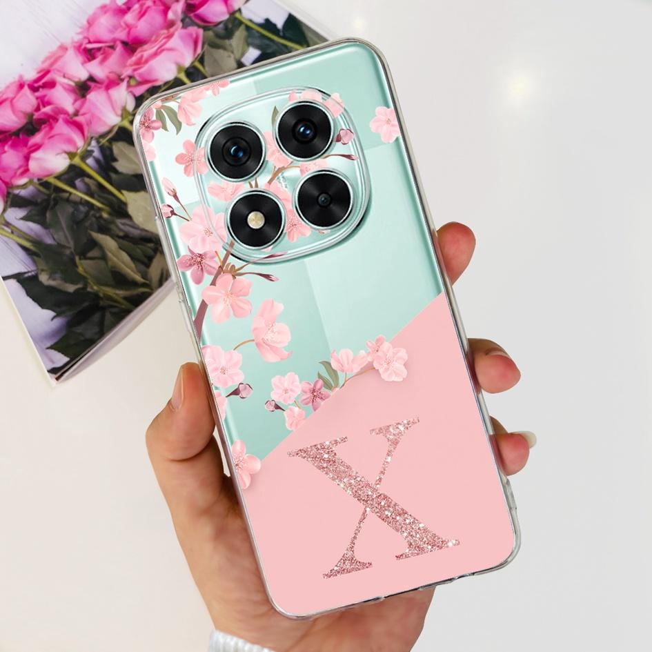 Для Xiaomi Redmi Note 14 Pro 5G Чехол Мода Буквы от А до Я Мягкая Прозрачная Силиконовая Задняя Крышка Для Redmi Note 14 Pro Plus Note14 Fundas