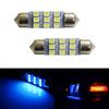 Ультра-синие 9-SMD-1210 1.50" 36мм 6418 C5W светодиодные лампы для фонарей номерного знака автомобиля