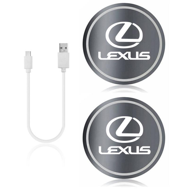 LED Car Cup Holder Light Luminous Coaster Water Cup Pad For LEXUS RX300 RX330 RX350 IS250 LX570 Is200 Is300 Ls400 AccessoriesAG3